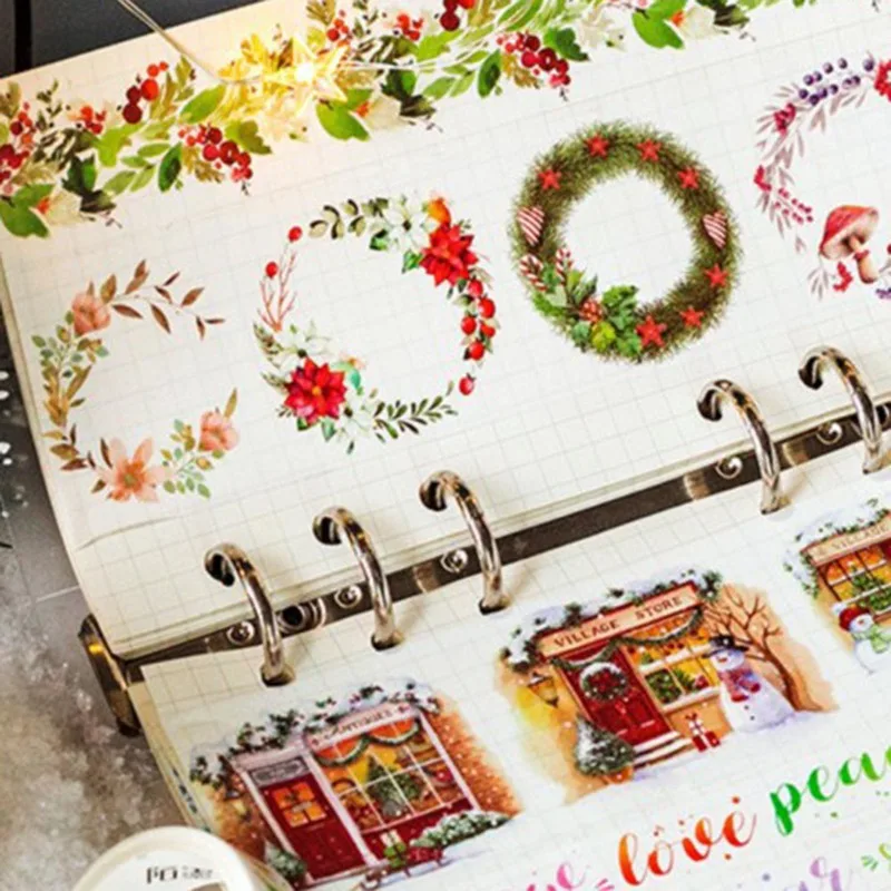 Васи клейкие Ленты Kawaii Merry Рождество DIY Бумага маскирования клейкие ленты декоративные клейкие ленты S Скрапбукинг наклейки