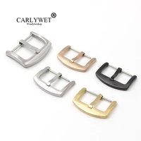 carlywet 18 20 22 24mm 316l stainless steel brushed matt 3mm tang tongue pin watch buckle for rolex omega iwc tudor breitling