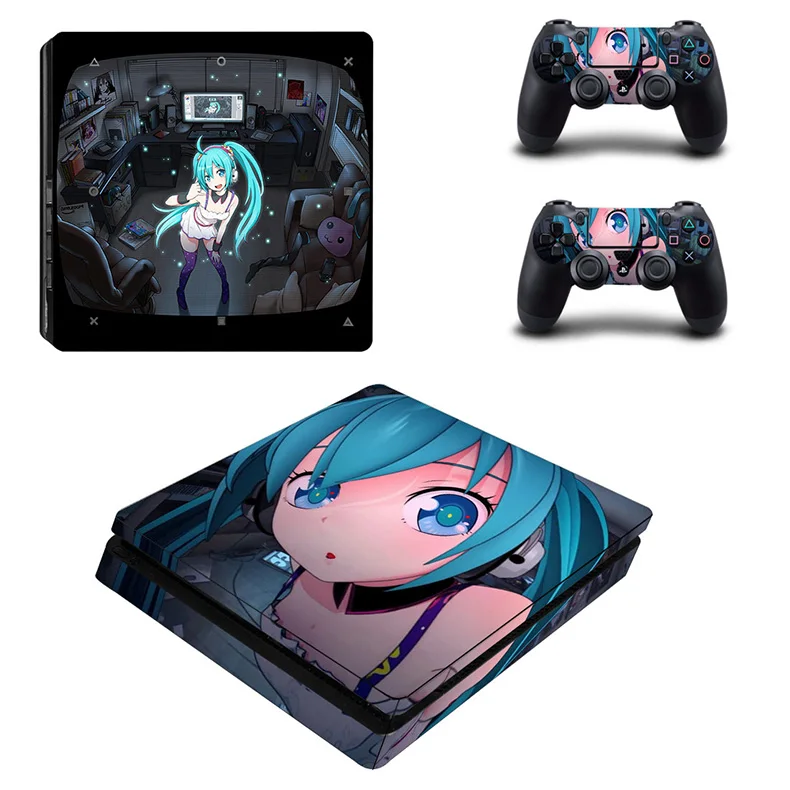YSP4S-0162 Hatsune Miku проект Diva PS4 тонкий стикер кожи виниловые наклейки для Sony Playstation4 PS 4 тонкая консоль и контроллер - Цвет: YSP4S-0162