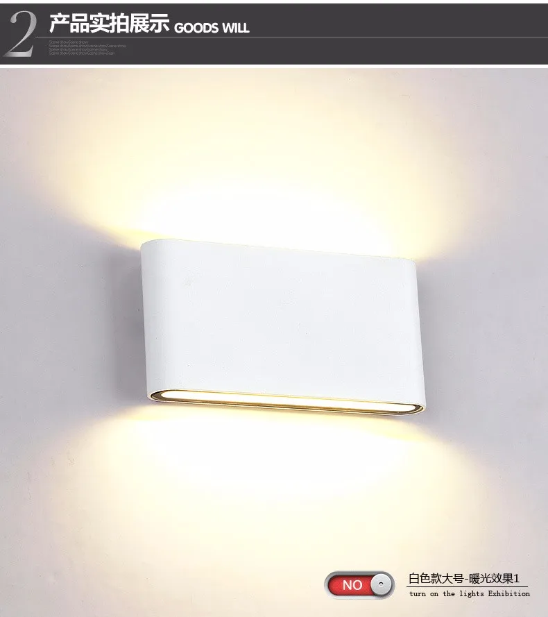 

Indoor Outdoor Lighting Dimmable COB LED Wall Light 6W 12W AC85-265V Up&Down LED Wall Lamps White/Warm White Living Room Bedroom