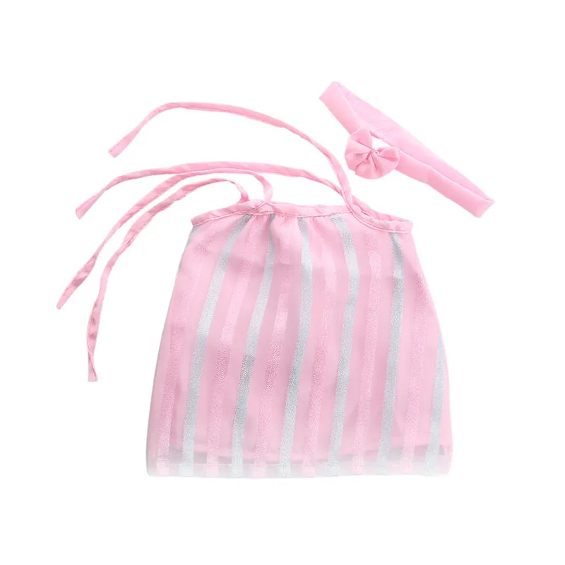 LUCKDOLL Soft Sling Dress+Head Band Fit 18 Inch American 43cm BabyDoll Clothes Accessories Girls Toys Generation Birthday Gift | Игрушки и