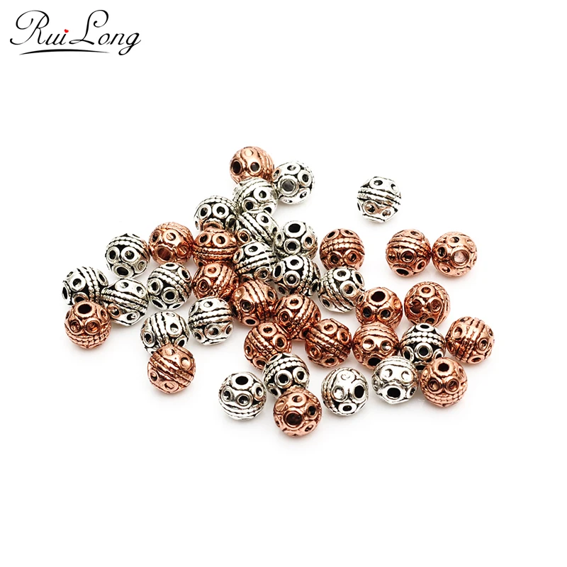 

10pcs/lot 8mm Ball Flower fashion antique silver Metal alloy Tibetan Silver Spacer Beads Jewelry Making DIY bracelets