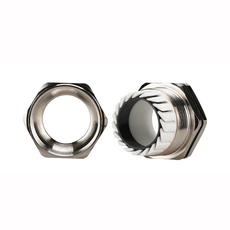 10 шт./лот PG7 никель латунный Металл Водонепроницаемые кабельные сальники