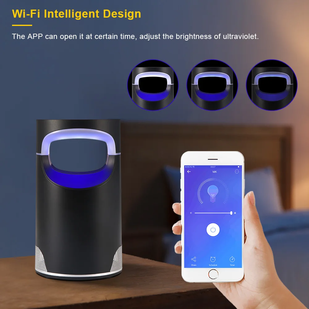 Умная лампа для уничтожения комаров Wi Fi управление с помощью приложения eWelink