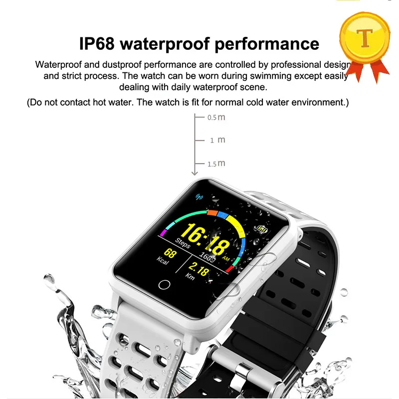 

Newest IP68 professional Waterproof performance blood pressure Monitoring bracelet Replaceable Wristband pk xiomi mi band 3