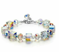 beautiful aurora austria crystals bracelet wedding adjustable 7 9