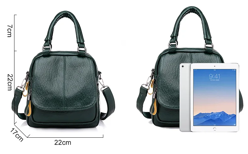 Brand Women Leather Backpack Famous Designer Multifunction Backpacks Girls Shoulder Bag For Female Rucksack mochila mujer XA478H