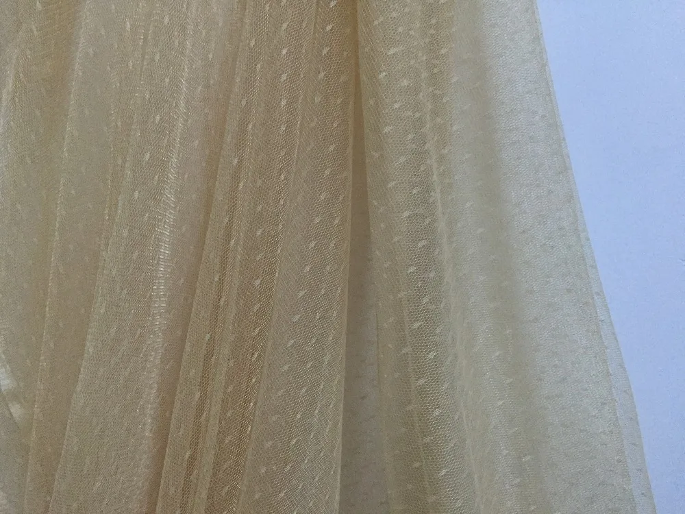 Ткань темно бежевый сетки мягкий марли чистая горошек 67 &quot 170 см шириной 6 ярды /