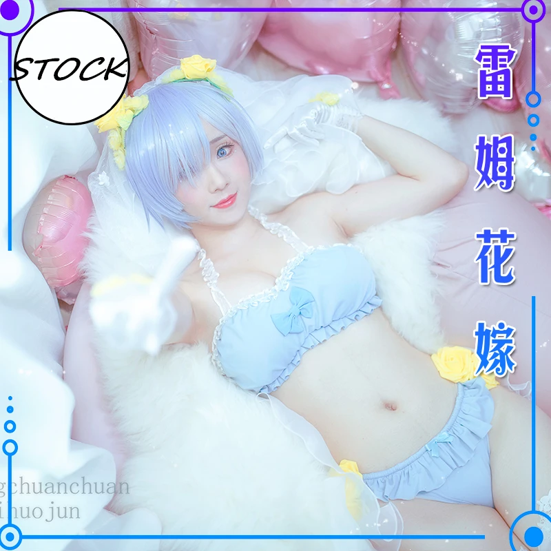 

[STOCK]2018 аниме «Re:Life In A Different World From Zero RAM/REM» сексуальный купальник для косплея костюм Хэллоуин Бесплатная доставка