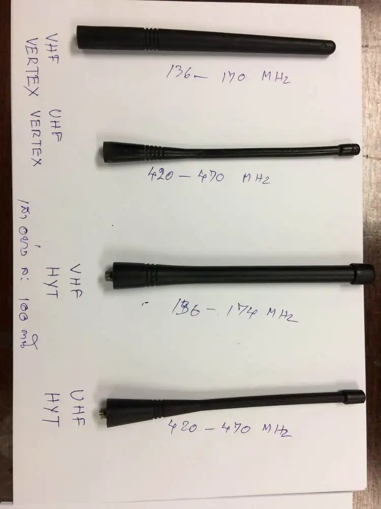 

100 pcs 136-170MHZ for vertex -100 pcs 420-470MHZ for vertex-100 pcs 136-170MHZ for HYT-100 pcs 420-470MHZ for HYT antenna