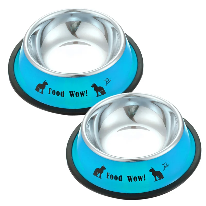 Новое Прибытие Из Нержавеющей Стали Anti-skid Собак Pet Cat Food Вода Чаши Миски Для