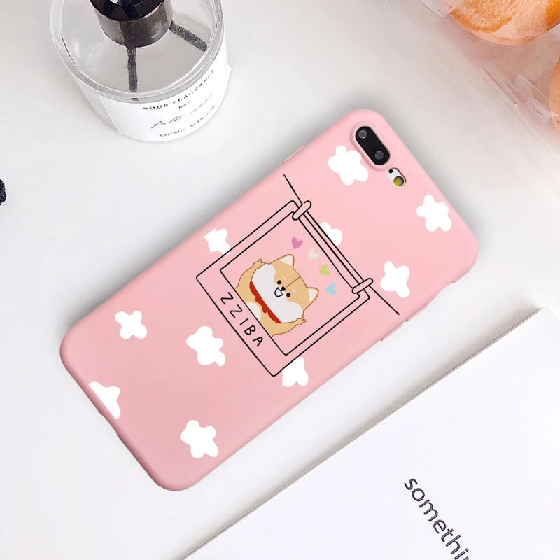 Мультяшный телефонный чехол Coque для iPhone 6 6S Plus X XR 5 SE милый розовый с животными