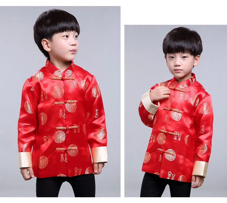 ActhInK/новое пальто для мальчиков Hanfu вечерние костюмы в китайском стиле для мальчиков Детская Новогодняя одежда в китайском стиле традиционное китайское весеннее пальто для мальчиков