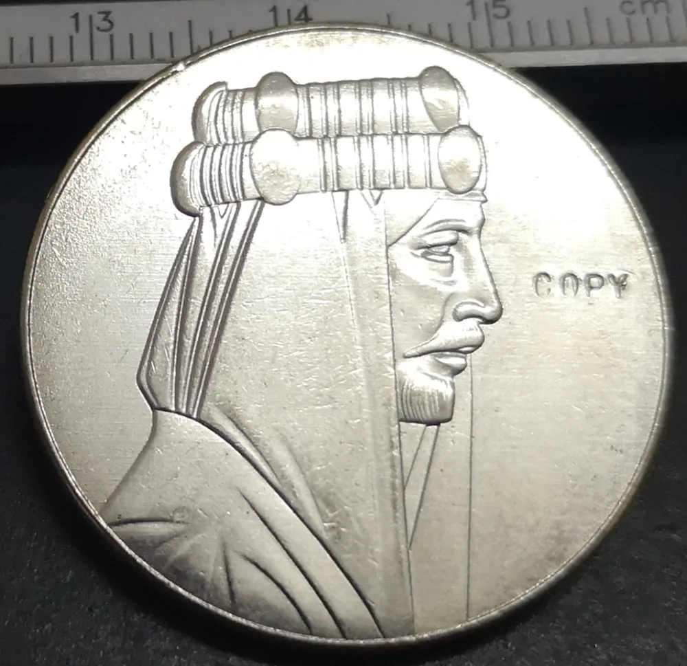 1931 Ираком 100 Fils Faisal I модель с посеребренным покрытием копировальная монета 30