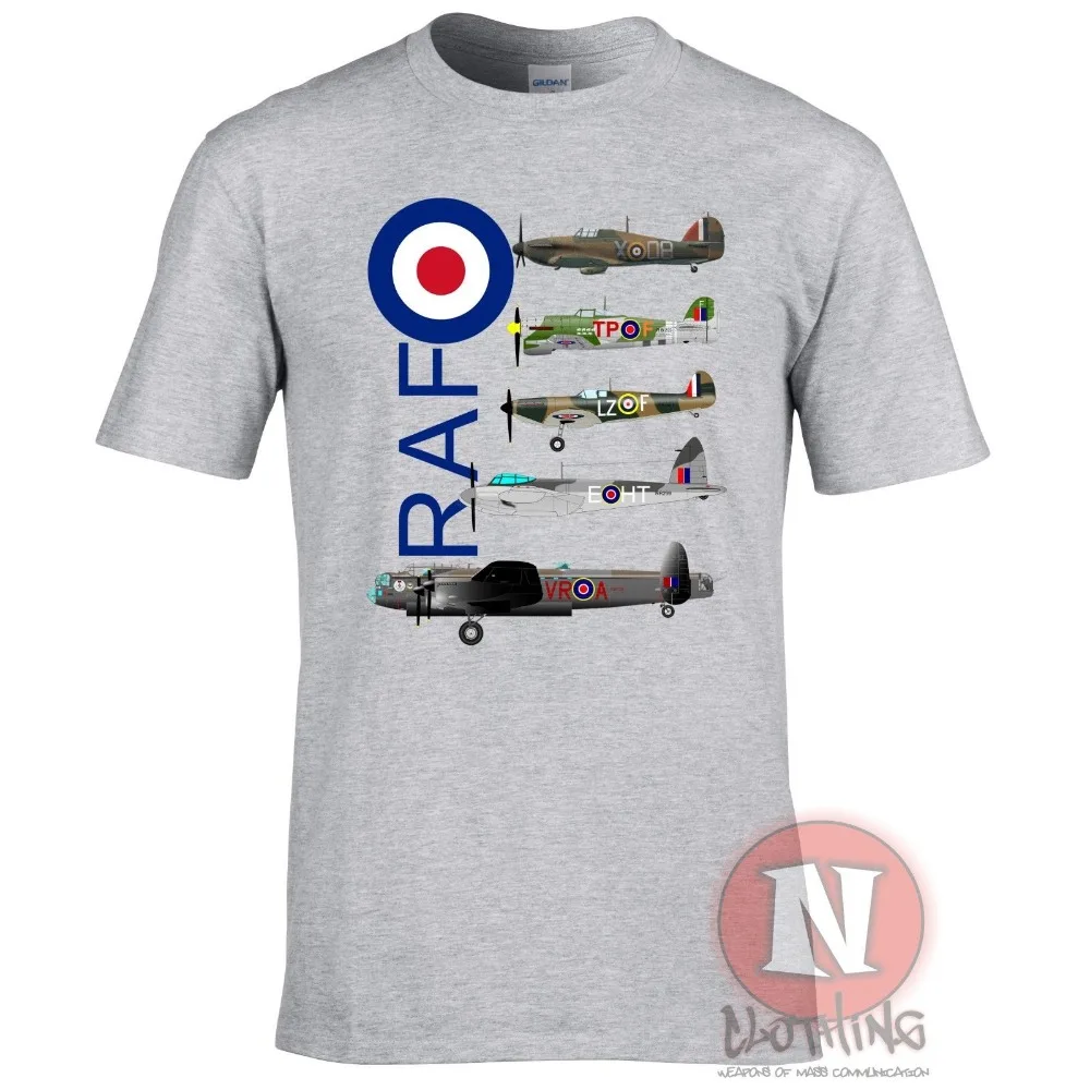 Мужская футболка с принтом из комаров Raf Ww2 Avion мультфильма Spitfire Lancaster Typhoon