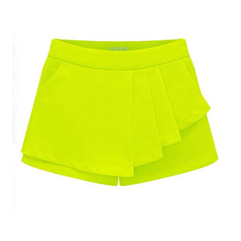 Дизайнерское в стиле западной моды женские летние шорты юбки s xxl чистый цвет