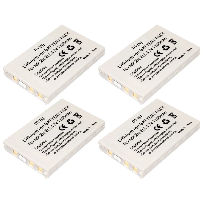 3x1200mAh EN EL5 литий ионная батарея для Nikon Coolpix P80 P100 P500 P510 P5000 P5100 3700 4200 5200 7900 P3 P4 P6000 P530