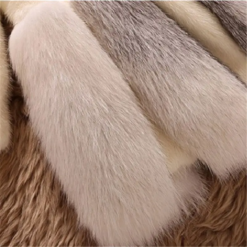 

Winter Vintage Faux Fox Fur Coat Women Fashion 2020 Furry Fake Fur Jacket Outwear Female Casual Slim Warm Party Overcoat O613