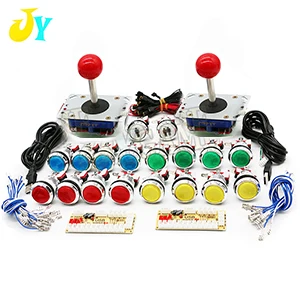 as picture 4 Аркадная игра DIY Набор аксессуаров для ПК и Raspberry Pi 8 Вт джойстик+ хромированный серебряный светодиодный кнопочный пульт с подсветкой - Цвет: as picture 4