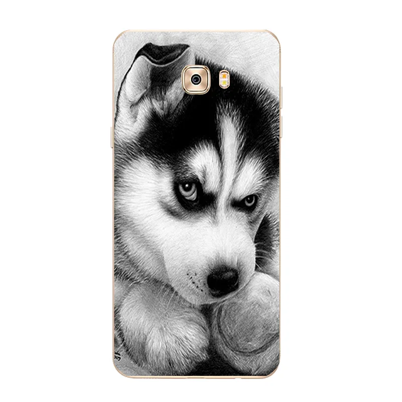 DIY Cases For Samsung Galaxy A7 2017 A7200 C7 / Pro Cover 2015 2016 A700 A710 Soft TPU Pets Dogs Printing Coque |