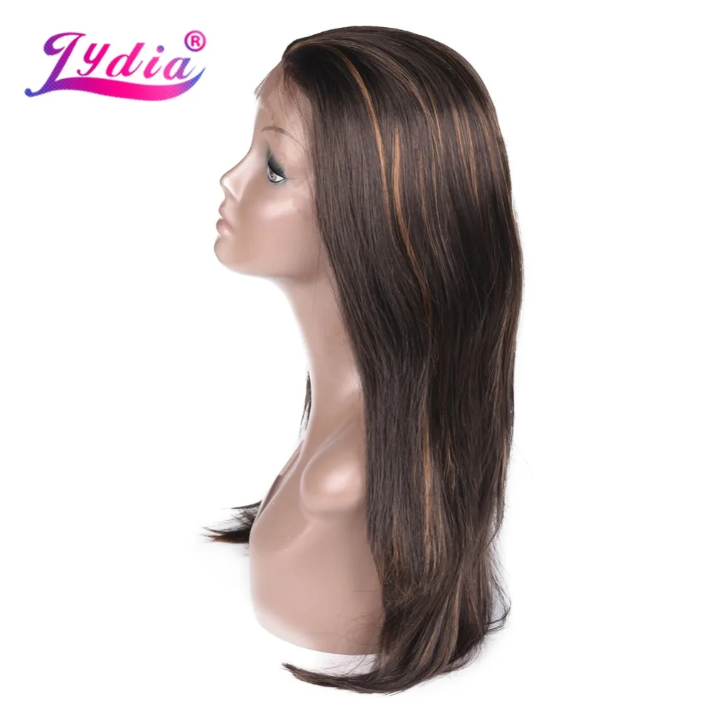 Lydia длинный шелковистый прямой синтетический парик пианино цветной термостойкие