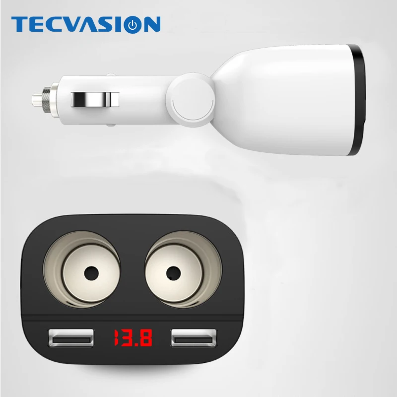 Автомобильное зарядное устройство с двумя USB-портами 5 В 2 4 А быстрая зарядка USB