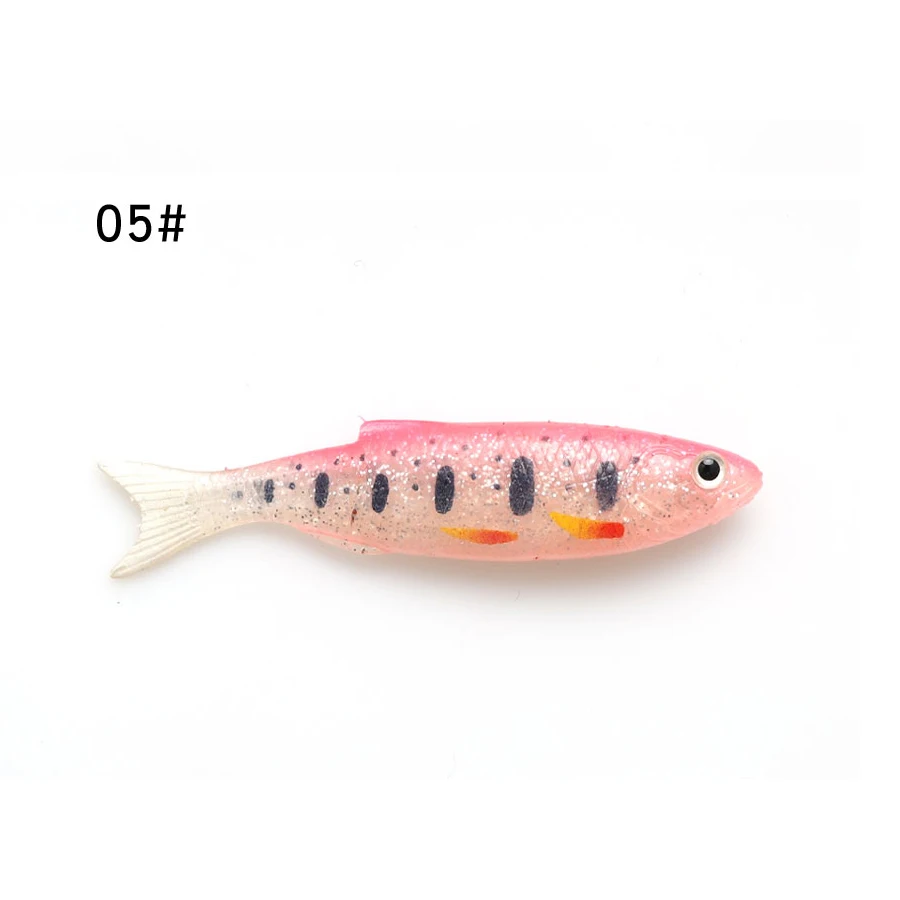 05 W.P.E новые мягкие приманки 6 шт./упак. 9 см 7 г/шт. Minnow черви рыболовные приманки приманка джиг силиконовый резиновый корпус Swimbait Шад воблер - Цвет: 05