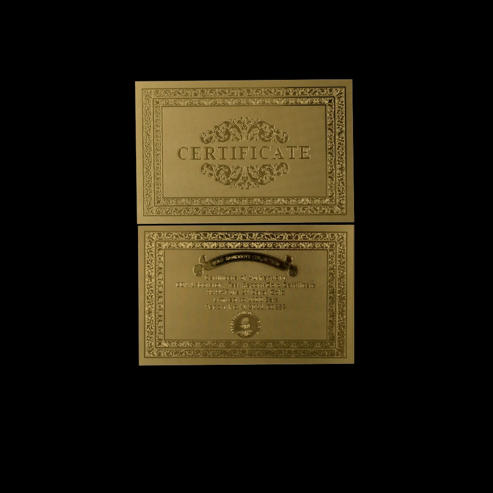 Банкноты Зимбабве 10 шт./лот 100 доллара с 1 сертификатом банкноты в 24k позолоченной