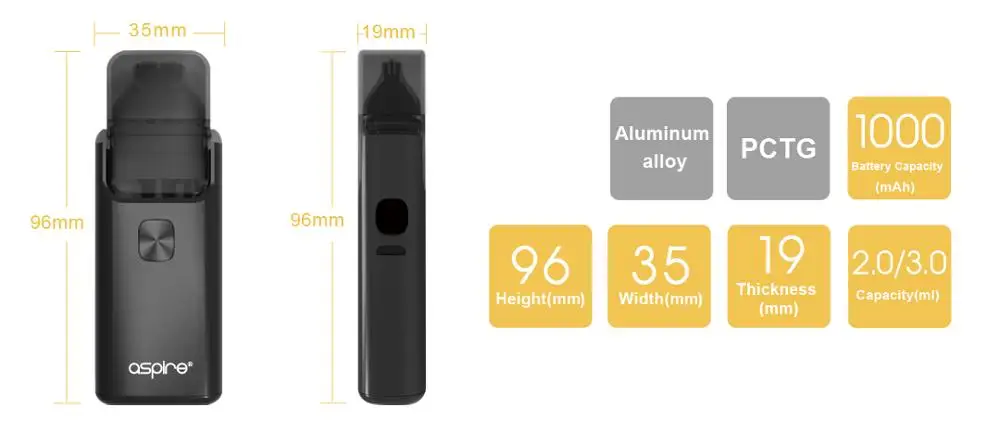 Новейший комплект Aspire 3 ml Breeze 2 AIO с 1000 mAh встроенным аккумулятором Pod электронная