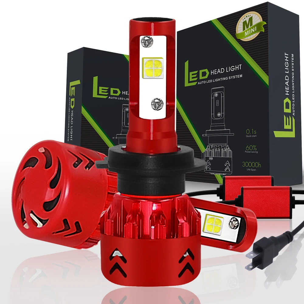 Автомобильные светодиодные лампы PAMPSEE mini7, 6000 лм, 24 В, 9005 K, H7, H4, H1, H8, H9, H11, HB3, 9006, H10, HB4, 12 В, 80 Вт Автомобильные светодиодные лампы PAMPSEE mini7, 6000 лм, 24 В, 9005 K, H7, H4, H1, H8, H9, H11, HB3, 9006, H10, HB4, 12 В, 80 Вт