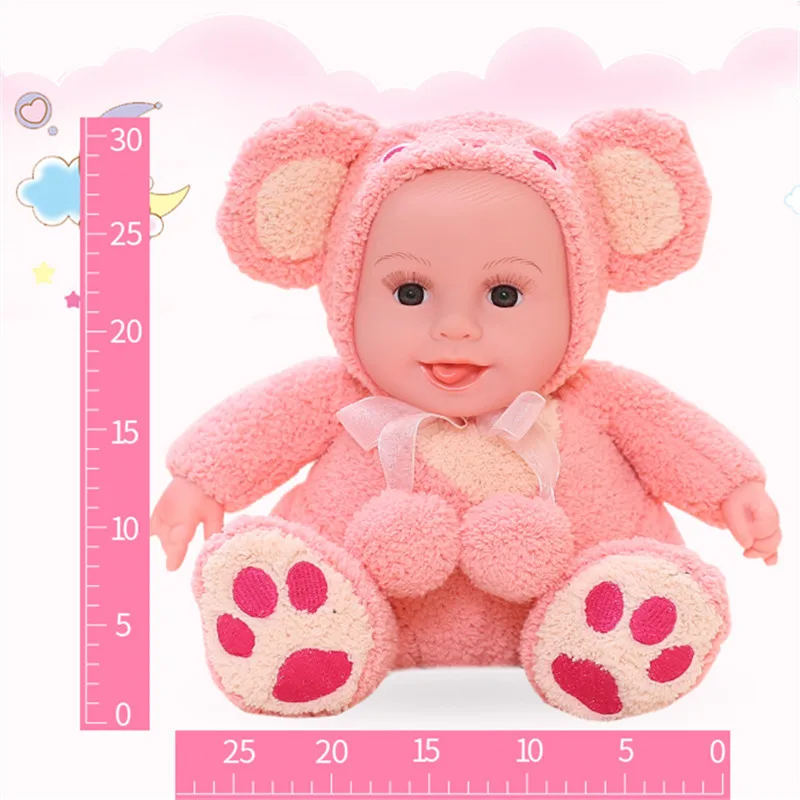 Очень милый 3 вида цветов пение Моделирование куклы Reborn baby doll сна успокоить мод