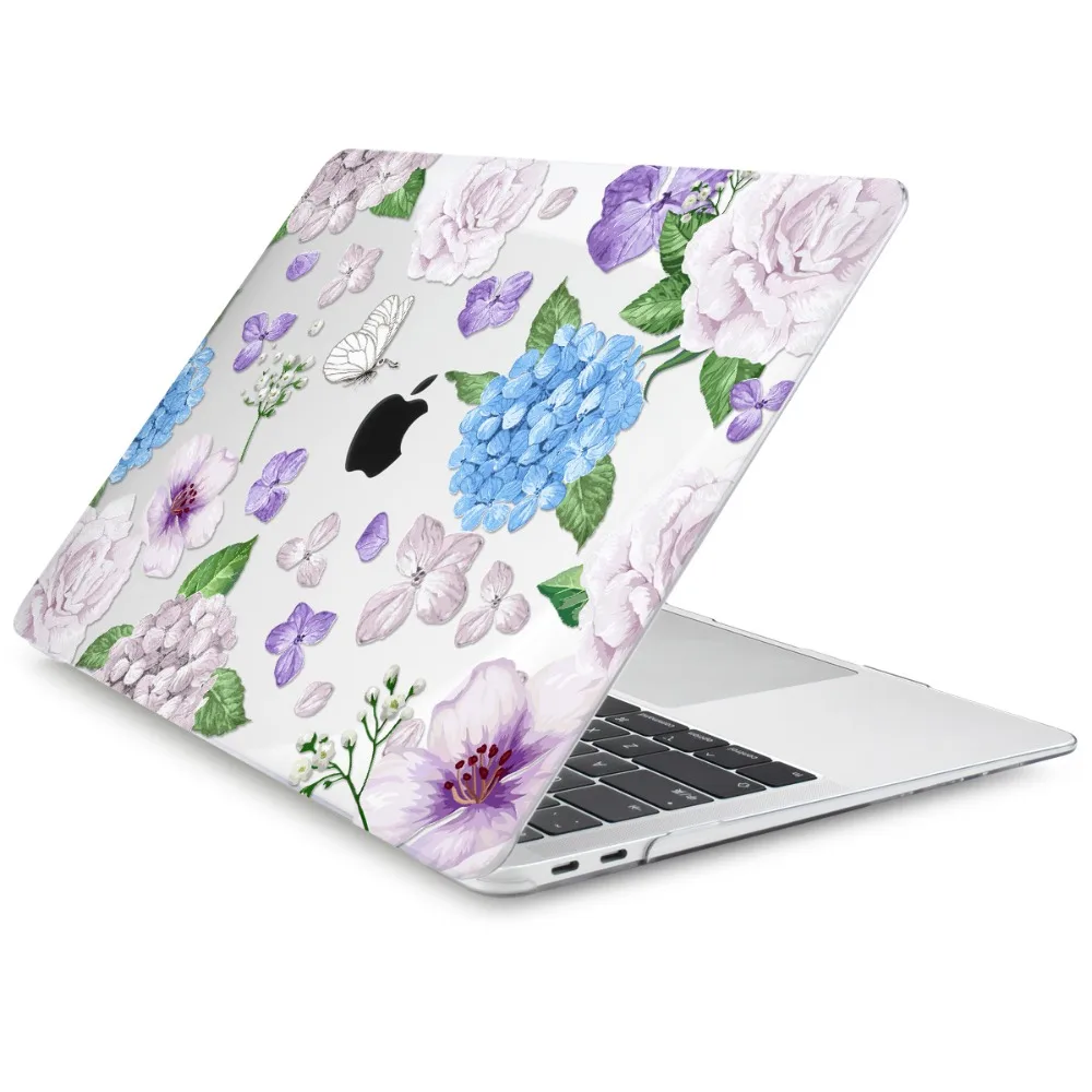 Чехол с кристаллами для Macbook Air 1" A1932 милый цветочный пластиковый жесткий чехол Pro 13 15" retina Touch Bar Air 13,3