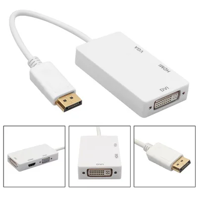 Дисплей Порт DP Мужской к DVI HDMI VGA Аудио Женский адаптер порт кабель конвертер для