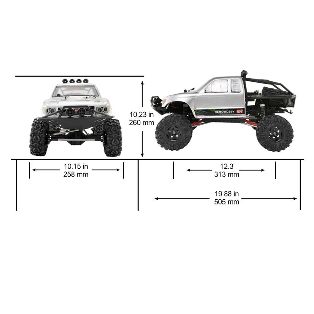 Remo Hobby 1093 ST 1/10 RC Автомобиль 2 4G 4WD матовый внедорожный Рок Гусеничный Трейл бутсы