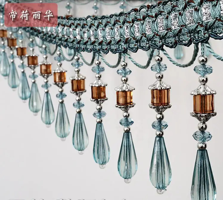 

Luxury Fashion Craft Curtain Lace High Quality Tassel Beaded Fringe Sewing 6 Meters Per Lot