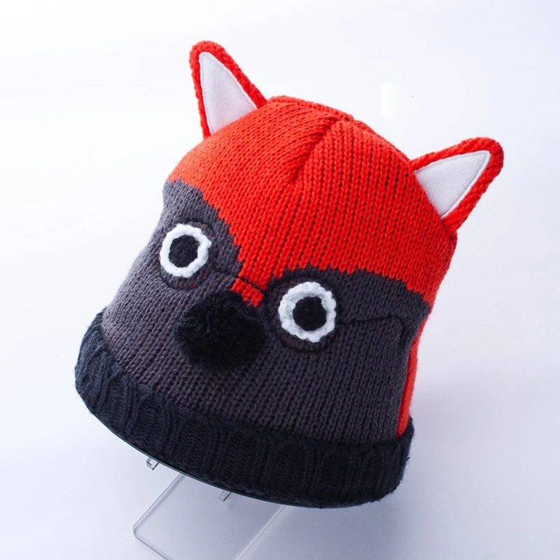Детские шапки с рисунком лисы шапочки-бини для малышей вязаные крючком чепчик