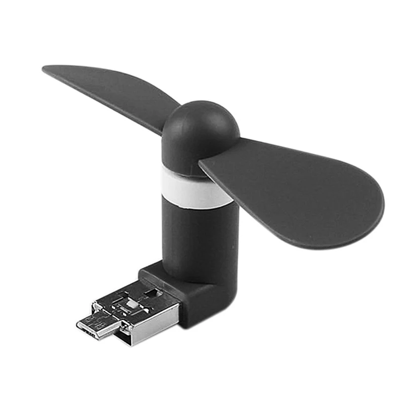 Ausuky Новый 2 в 1 Мини микро USB вентилятор для мобильного телефона Портативный