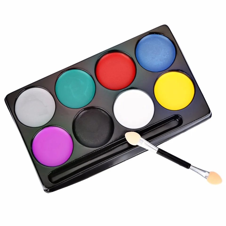 8 видов цветов краска для лица макияж Нетоксичная воды масло рождественской