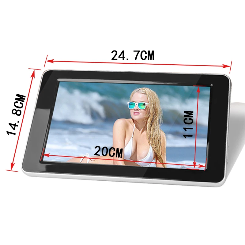 Caroad 9 дюймов HD подголовник Мониторы TFT цифровой экран AV вход авто ЖК-дисплей