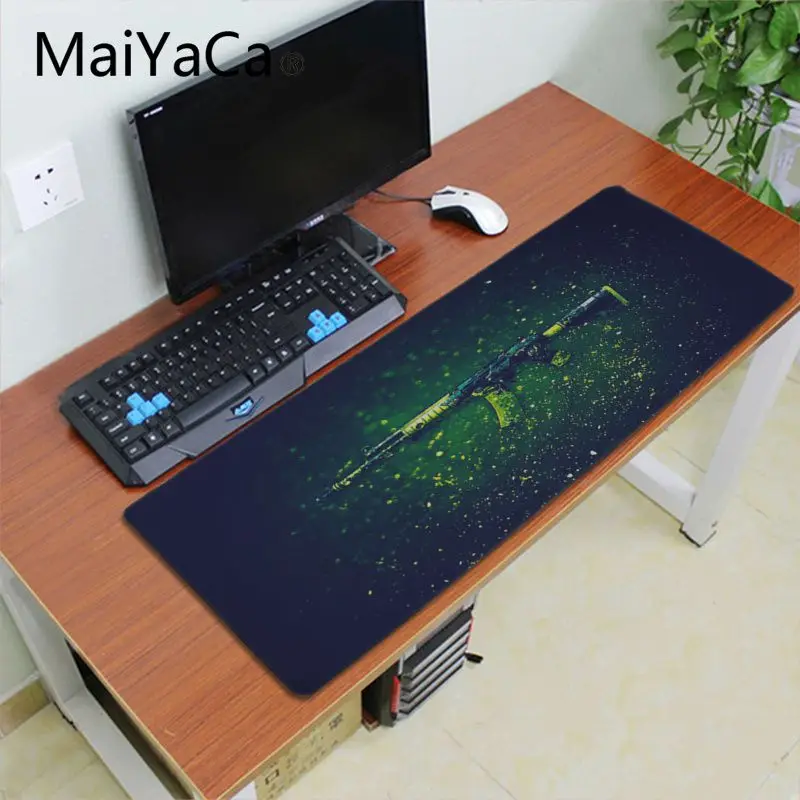 Резиновый коврик для мыши Maiyaca cs go gun прочный игровой xxl скоростной клавиатуры