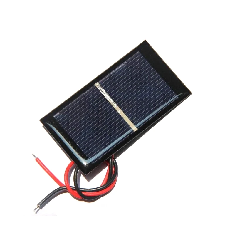 BUHESHUI 0.5V 600MA Polycrystalline Solar Panel With Wire Cell Module Battery Charger Toy Study 65*35MM 100pcs | Электроника