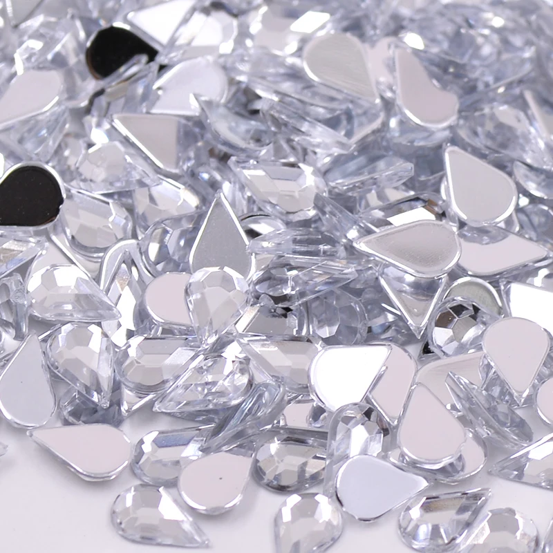 Стразы капельки разноцветные акриловые 5 х8 мм|crystal glue|glue on rhinestonesglue crystals |