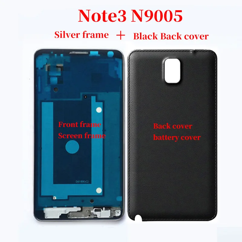Для samsung Galaxy Note 3 N9005 N900 оригинальная задняя средняя рамка Корпус задняя крышка с объективом камеры стекло Note3