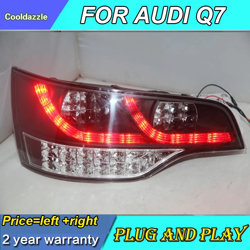 2006 2007 2008 2009 2010 2011 2012 2013 год Q7 светодиодный фонарь светильник для Audi Q7 светодиодный задний фонарь заднего фонаря всё чёрное Дымовое средство Цвет