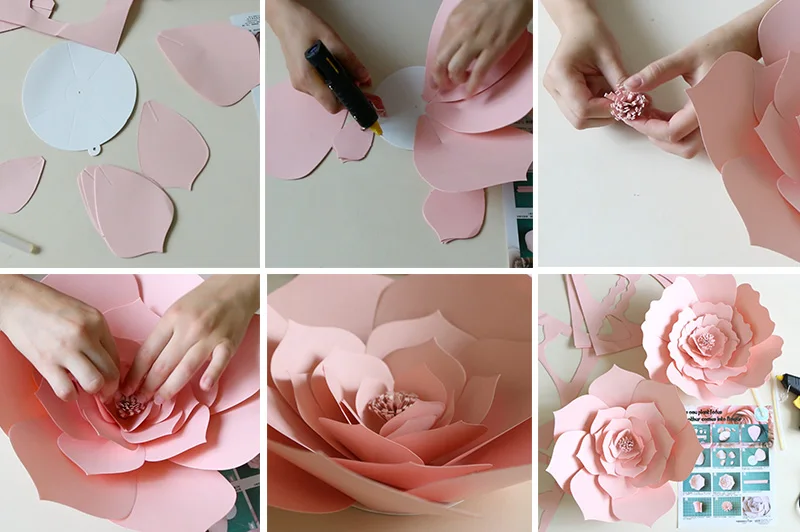 1 шт. 30 см DIY Искусственные бумажные цветы свадебное украшение фон С Днем Рождения Бумажные поделки DIY материалы для мероприятий