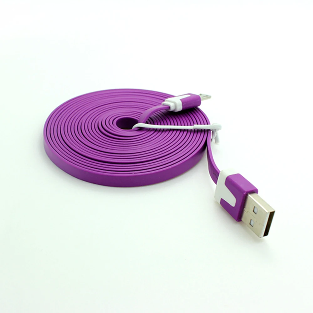 Плоский тонкий USB кабель 10 футов для зарядки и синхронизации данных Galaxy Note других