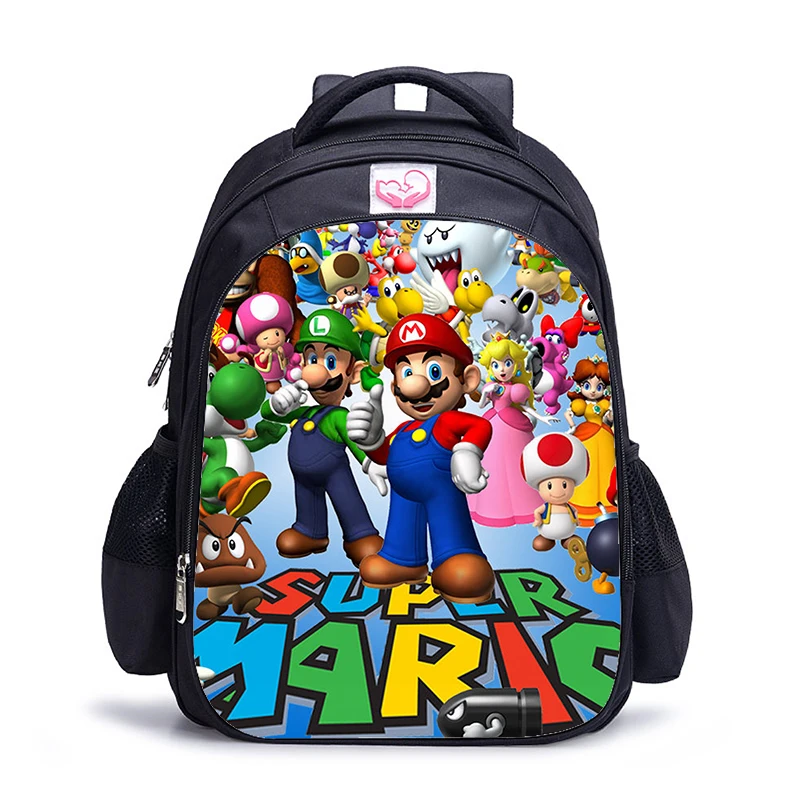 1Pc 004 16 дюймов игры Mario Bros Sonic детские школьные сумки ортопедический рюкзак детский школьный рюкзак для мальчиков и девочек Mochila Infantil сумки с рисунком - Цвет: 1Pc 004