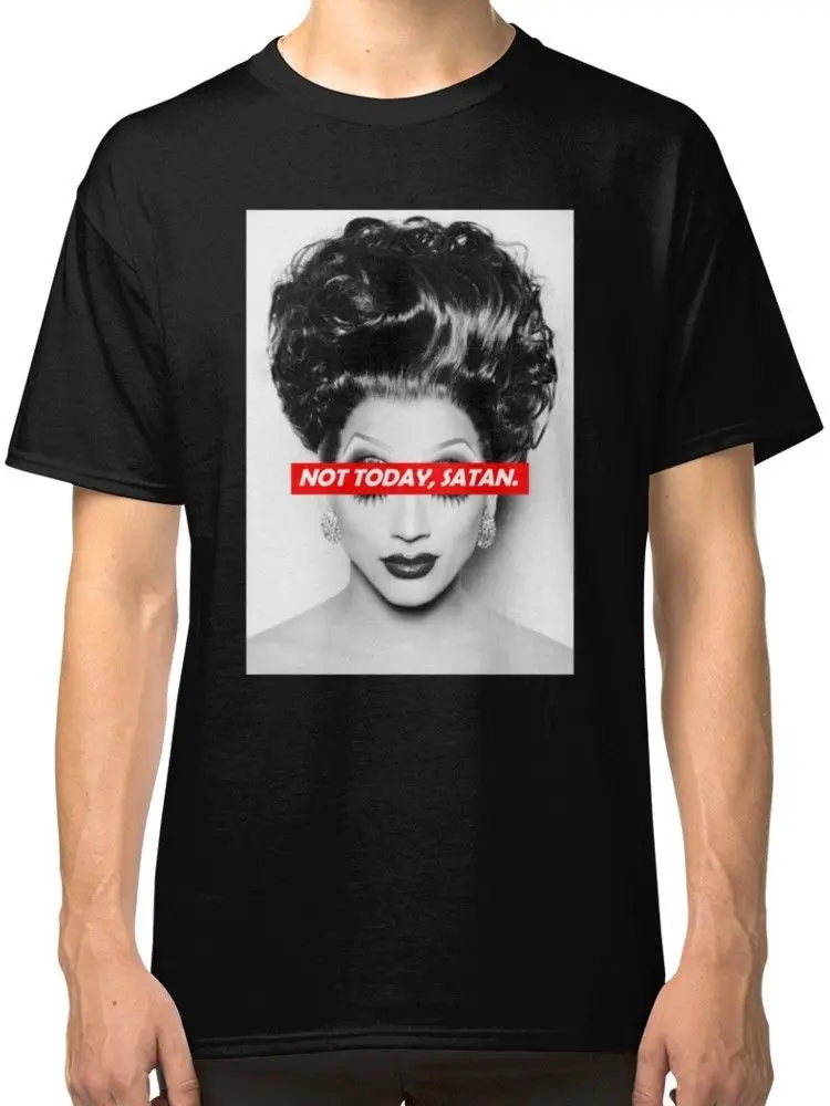 

2019 Fashion Short Sleeve Black T Shirt Not Today Satan T-Shirt Tees Clothing