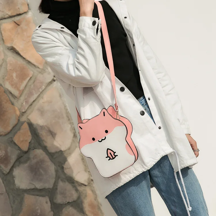2018Soft Sister Cute Playful Expression Bag Hamster Oblique Satchel Cartoon Crossbody Shoulder Bags Small Women Handbags Tote | Багаж и