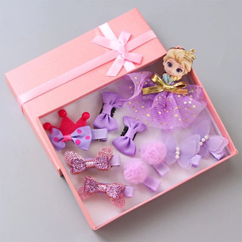 1Set New Baby Girls Hand-made Exquisite Ribbon Lace Bow Flower Hairpins Cute Princess Hair Clips Hairgrips Kids Accessories | Детская